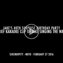 Brief clip of Jake singing The Wall.