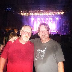 Chris Livgren and I, showing signs of being still soaked even after an hour or so. (Photo by Teri O'Trimble)