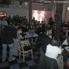 this is what you call S.R.O. (standing room only)