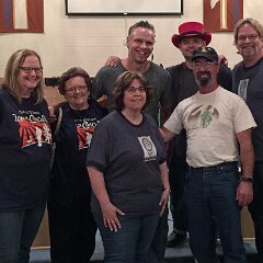 (back row l. to r.) Mitch McVicker, Dave Sprinkle, Danl Blackwood (front row l. to r.) Connie Skibbe, Aurora Myers, Sue Boahn, Randy Brown